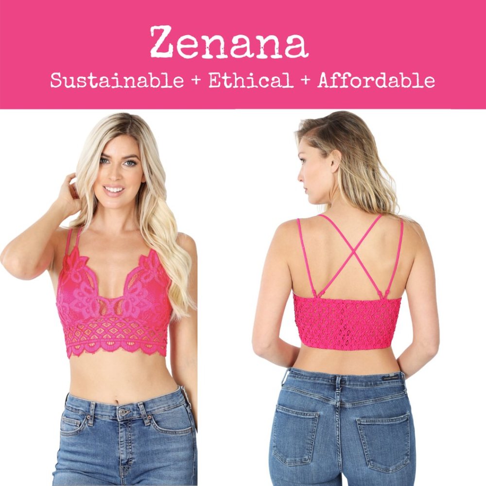 Zenana Crochet Lace Bralette w/Bra Pads